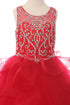 Girls Multi Color Jewel Bodice Ocean Waves Skirt Junior Bridesmaid Dress 2-20 - SophiasStyle.com